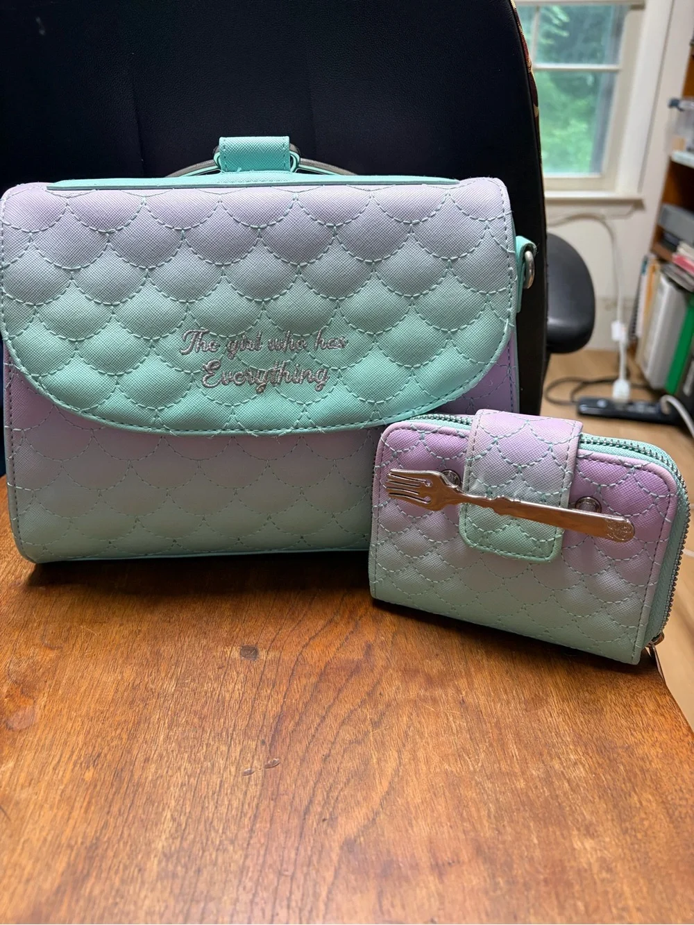 Loungefly Little Mermaid crossbody purse and matching wallet